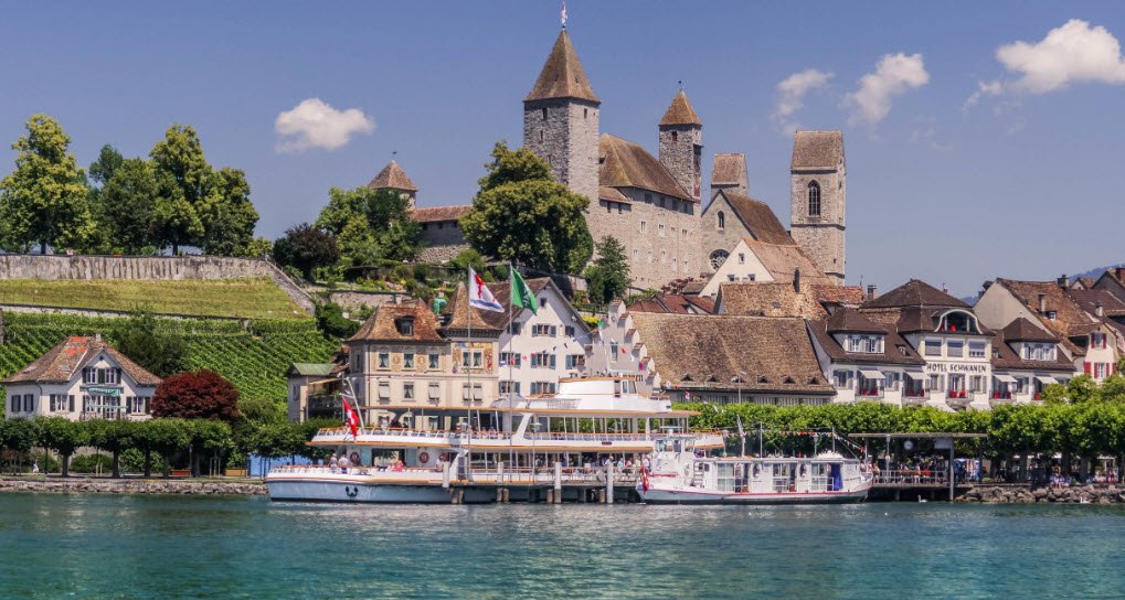 Rapperswil Castle &amp; Rose Gardens, Rapperswil-Jona, Zurich, Switzerland
